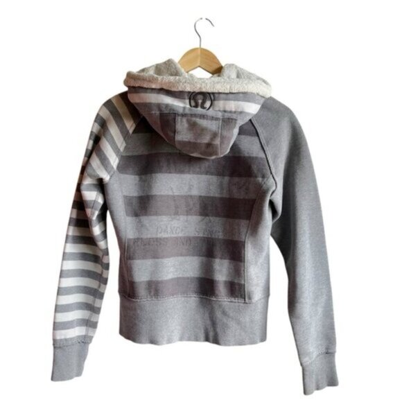 Lululemon Scuba Hoodie Special Edition Gray Stripes Jacket Size 8 - Picture 7 of 13